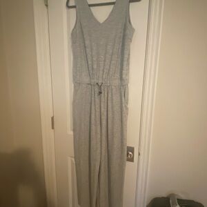 Old Navy Light Gray Sleeveless Jumpsuit